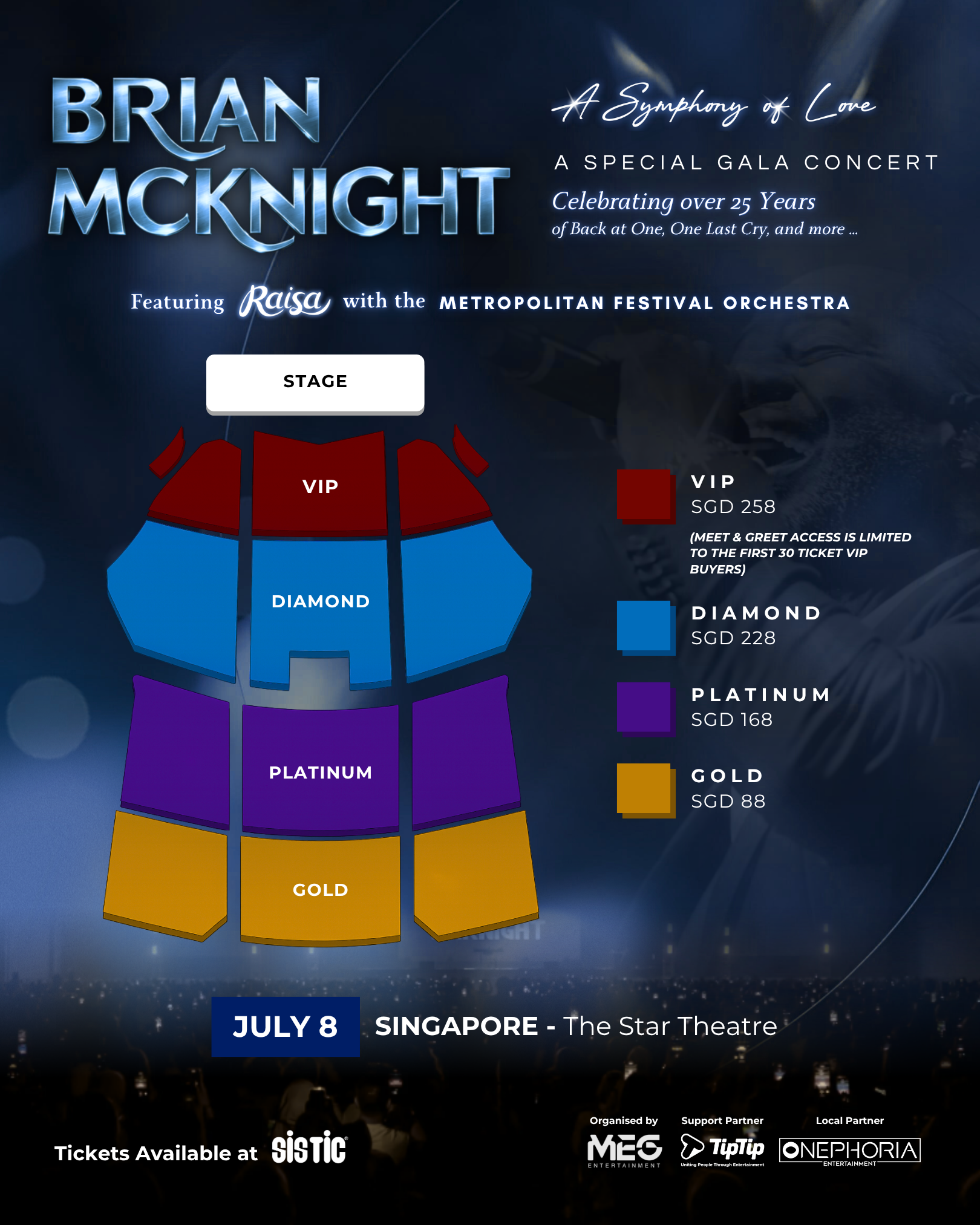 Singapore Concert Seat Map Plan